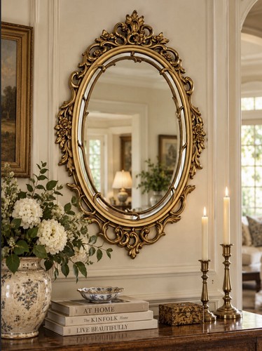 Vintage ornate syroco - syroco, gold